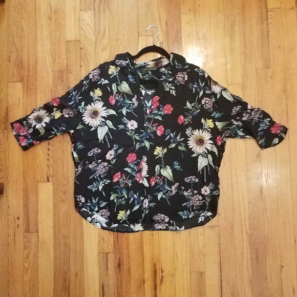 Zara Woman XL Floral Blouse - Picture 3 of 3